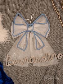 Fiocco nascita personalizzato fatto a mano