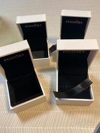 Lotto 4 scatole Pandora bianche per gioielli
