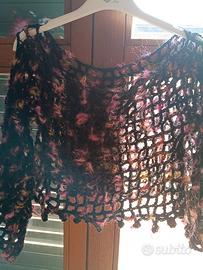 Maglia corta in vita misto lana 