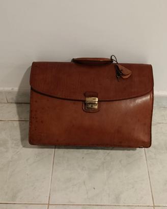 borsa porta documenti in cuoio 
