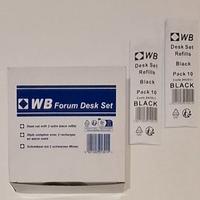 Penna a sfera con supporto + 2 refill nero