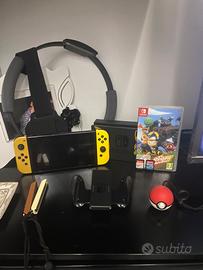 Nintenso swich+3giochi+accessori giochi e nintendo