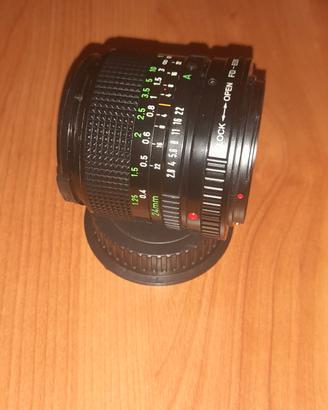 Canon FD 24mm con adattatore K&F 
