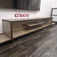 mobile artigianale industrial  porta televisore