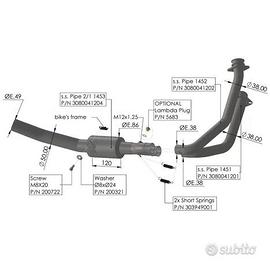 COLLETTORI LEOVINCE HONDA TRANSALP XL750 ACCIAIO