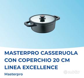 MASTERPRO Casseruola con coperchio 20 cm
