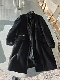 Cappotto lana cashmire Richmond uomo taglia 52 ner