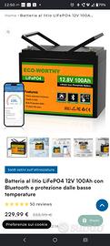 Batteria Lifepo4 Eco-worthy 100Ah nuova