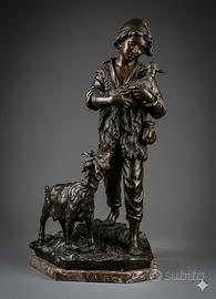 Grande Scultura Bronzo Vincenzo Cinque - Pastorell