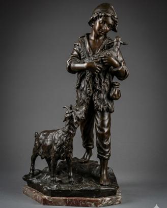 Grande Scultura Bronzo Vincenzo Cinque - Pastorell