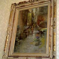 Coppia Cornici legno oro con vetro