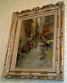 Coppia Cornici legno oro con vetro