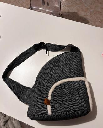 Marsupio da viaggio Leopet Herringbone Navy