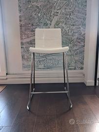 GLENN sgabelli bar bianchi/cromati