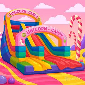 Gonfiabile unicorno candy