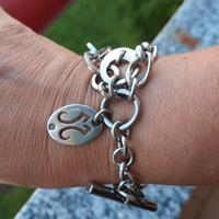 Bracciale in acciao con brillantino