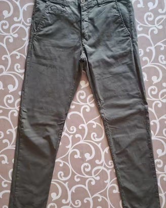pantaloni chino uomo Liu Jo taglia 48 verde kaki