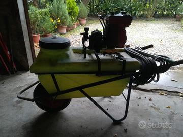 carriola motopompa per trattamento motore scoppio