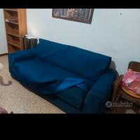 divano blu come nuovo