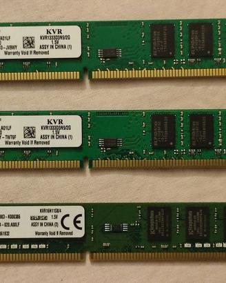 RAM Kingston DDR3 240 pin 2GB + 2GB + 4GB (8GB)