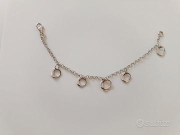 Bracciale argento 925 con ciondoli pendenti