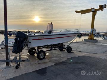 Barca con motore evinrude etec40cv