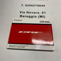 MANUALE OFFICINA PER HONDA CRF 450 L