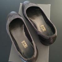 Ballerine artigianali grigie/nere