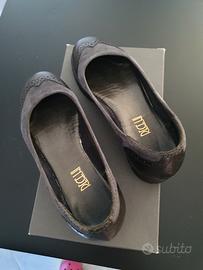 Ballerine artigianali grigie/nere