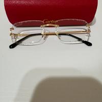 Occhiali da vista stile Cartier Signature C nuovi