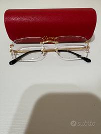 Occhiali da vista stile Cartier Signature C nuovi