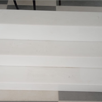 Espositore plexiglass bianco gradini cm.105x45x45