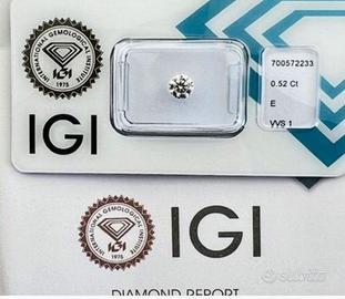 DIAMANTE  0.52ct   E  VVS1 !