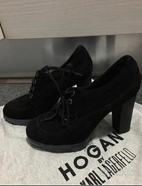 Tronchetto Hogan camoscio nero con lacci 36,5