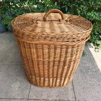 Cesta di vimini per il bucato anni ‘80