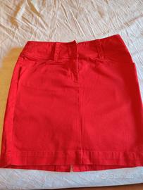 gonna a tubino rossa Benetton