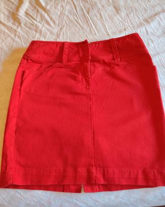 gonna a tubino rossa Benetton