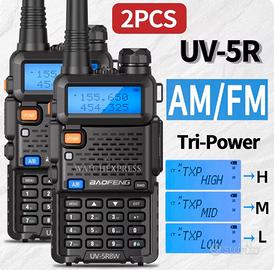 2x baofeng uv-5r radio ricetrasmittenti