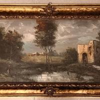 Quadro ad olio d'autore incorniciato