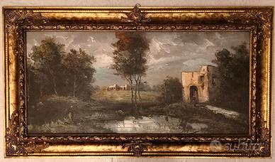 Quadro ad olio d'autore incorniciato