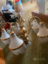 Lampadario 5 luci + 2 applique