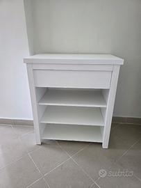 Mobile Desk / Consolle in MDF laccato bianco con c