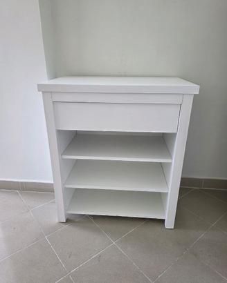Mobile Desk / Consolle in MDF laccato bianco con c