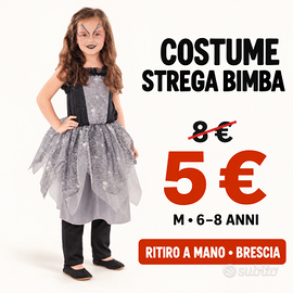 Costume strega bimba M 6-8 anni - Halloween - 5€