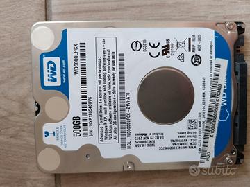 Hard disk 2.5 pollici 500Gb