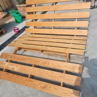 Sdraio doppia seduta in legno massiccio