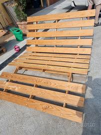 Sdraio doppia seduta in legno massiccio