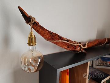 lampada legno mare home made