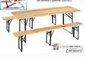 SET BIRRERIA TAVOLO 2 PANCHE 220X80 70 LEGNO SAGRE