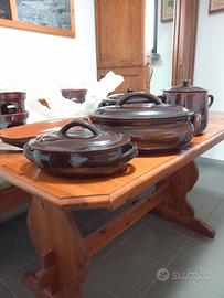 Batteria di pentole in terracotta  nuove 